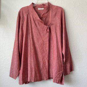 Bryn Walker linen Wrap Top Jacket, size L